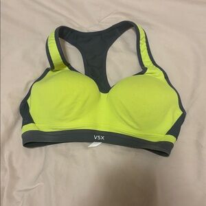 VSX Lime and Charcoal Sports Bra